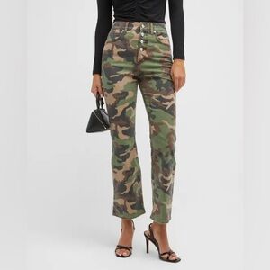 Veronica Beard Carly Kick Flare Camouflage Camo Jeans Size 30